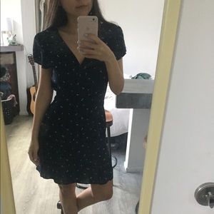 Brandy Melville Navy Wrap Dress